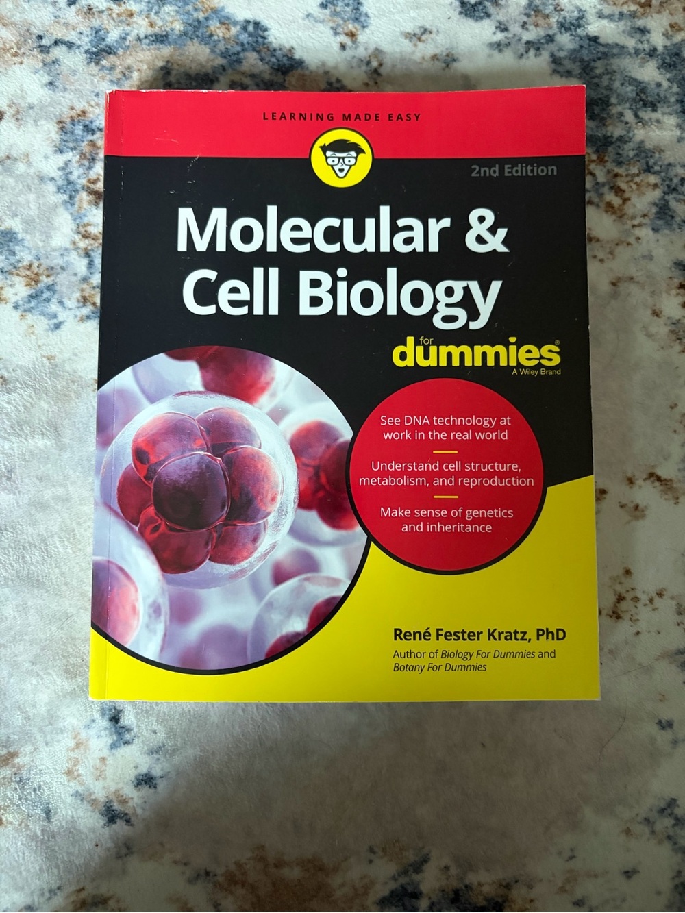 Molecular & Cell Biology for Dummies - Black/Red/Yellow Cover